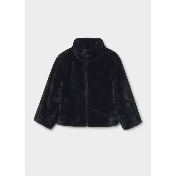NEW MAYORAL girl's faux fur coat in black